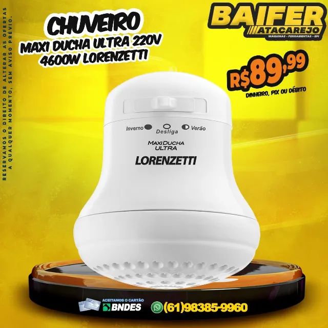 Chuveiro Maxi Ducha Ultra 220v 4600w Lorenzetti