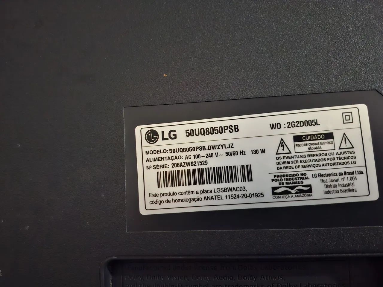 TV LG 50 4K Defeito - Foto 3