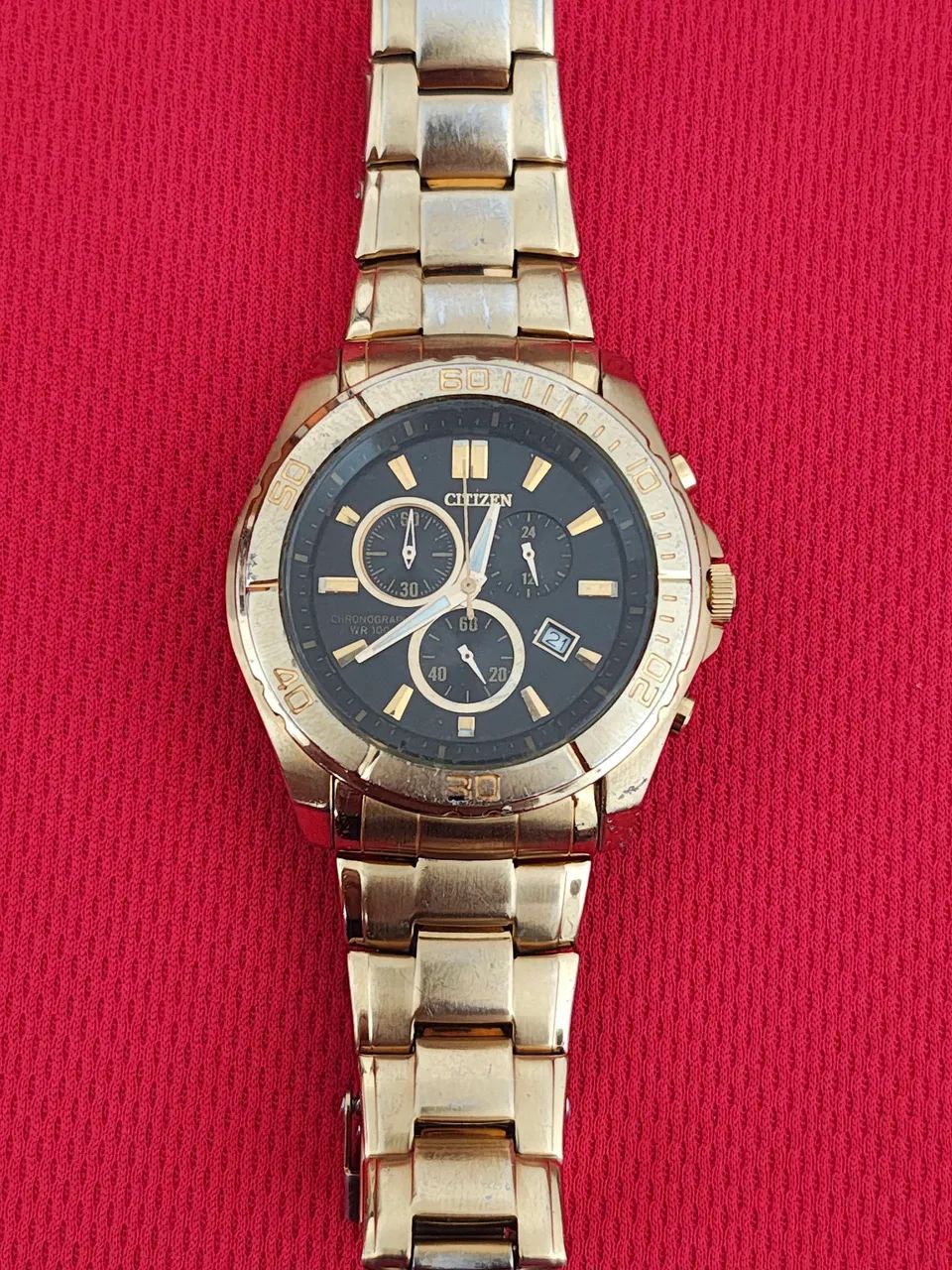 Relógio Citizen cronógrafo AN7102 Dourado F500