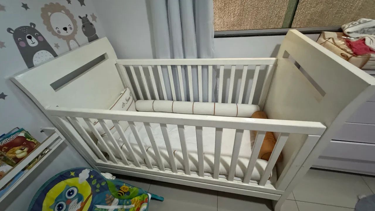 Berço de madeira branco - Foto 2