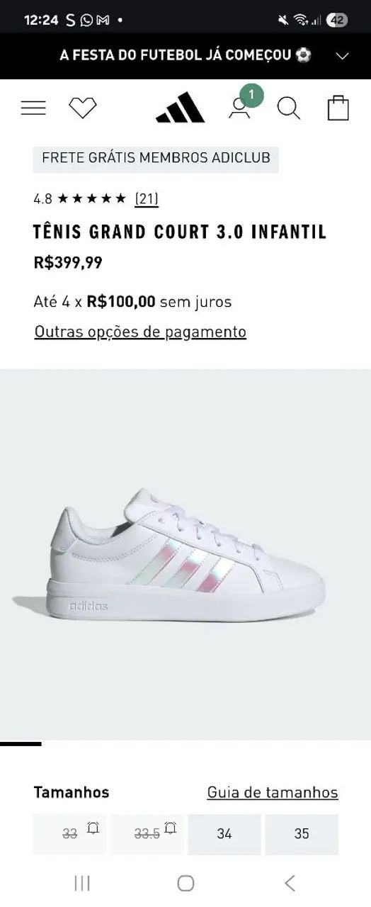 Tênis Adidas 