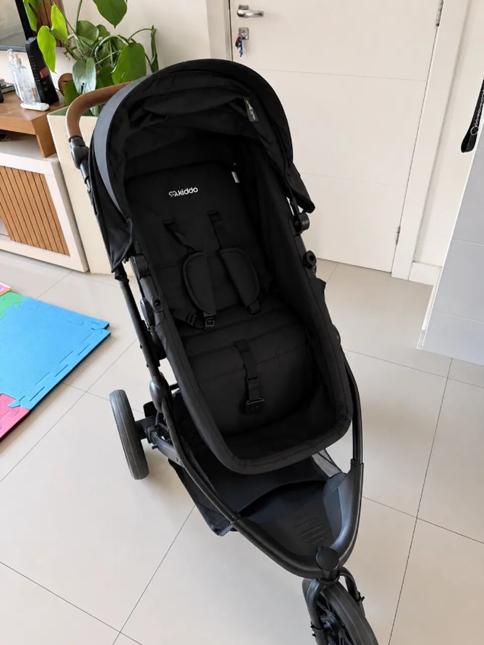 carrinho de bebê kiddo com moisés preto, 3 rodas - Foto 2
