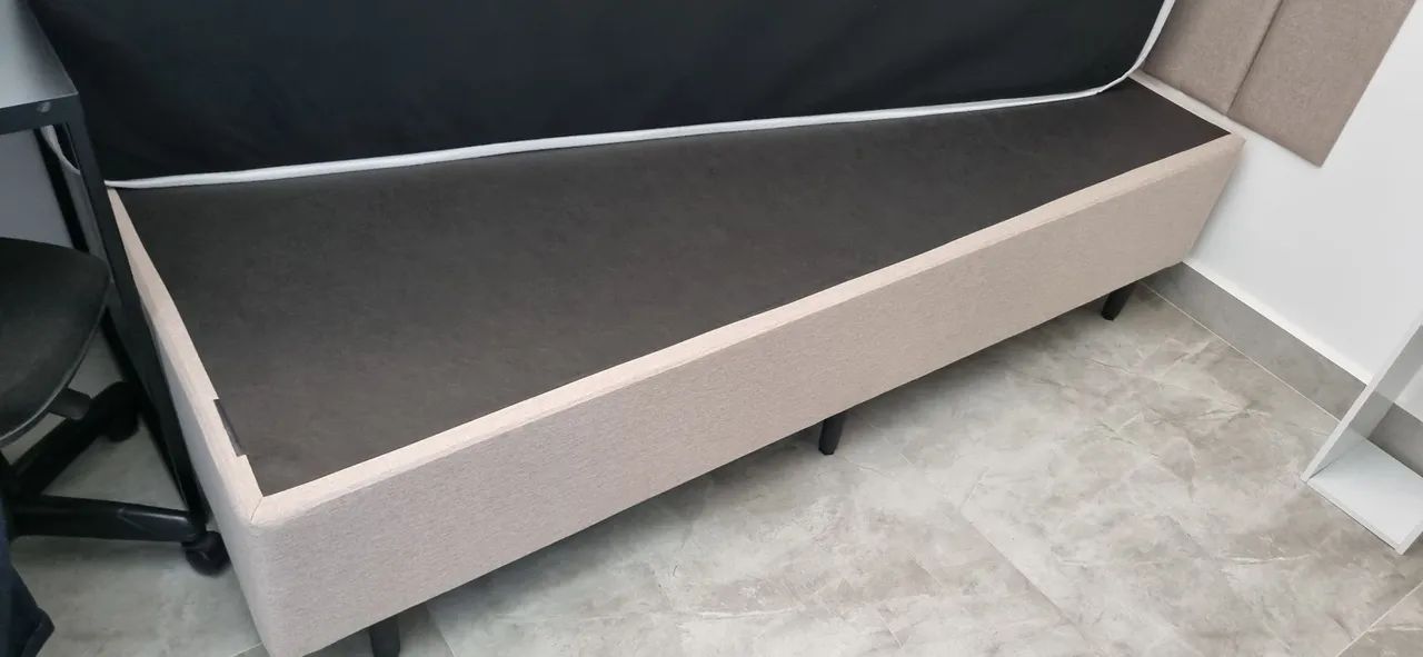 Cama box resistente + Colchão de molas ensacadas  solteiro semi zero - Foto 2