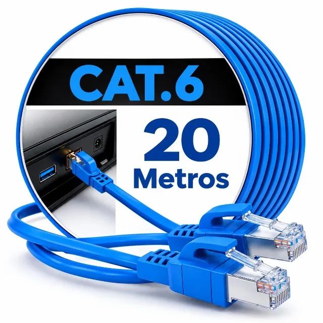 Cabo de rede CAT-6 20 metros