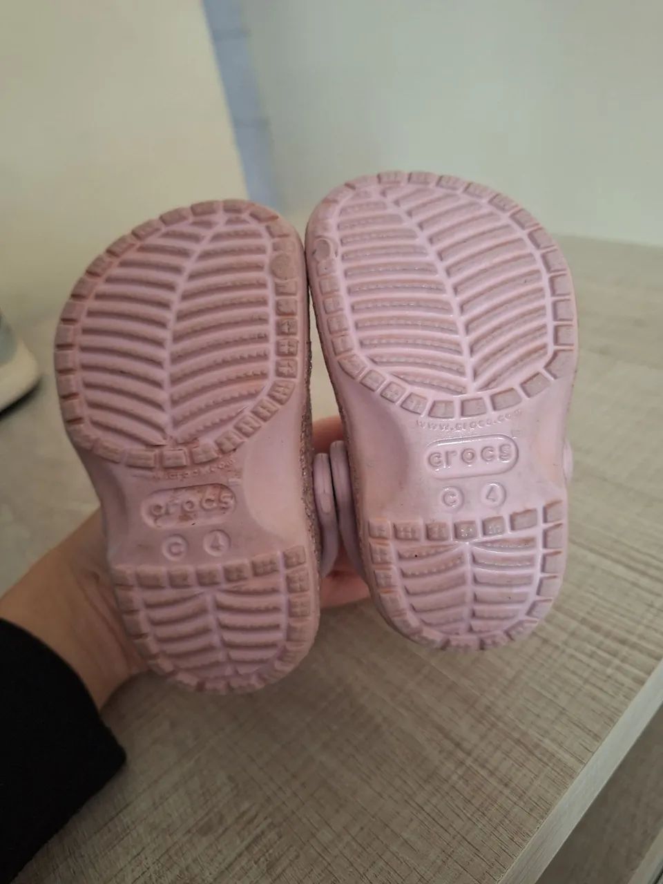 Crocs Infantil com Glitter Rosa Tam 19/20 - Foto 2