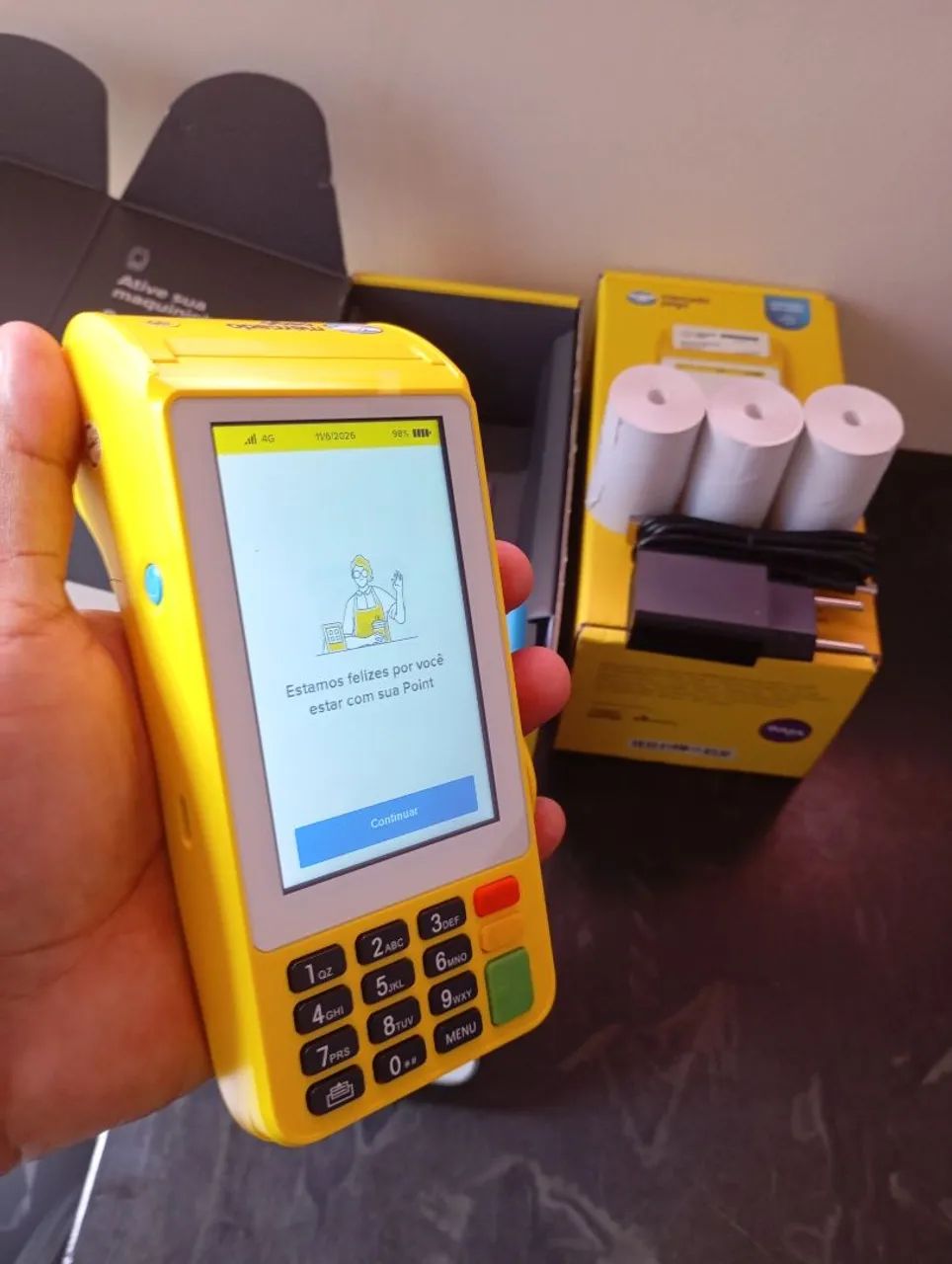 Maquininha de cartão Mercado Pago Point Pro 3 Nova - Foto 3