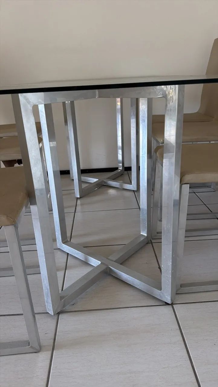 Mesa de vidro com 6 lugares.  - Foto 5