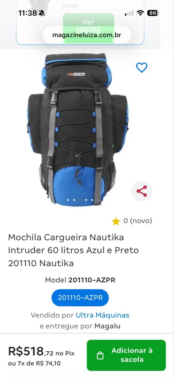 Mochila acampamento 65562818910978120