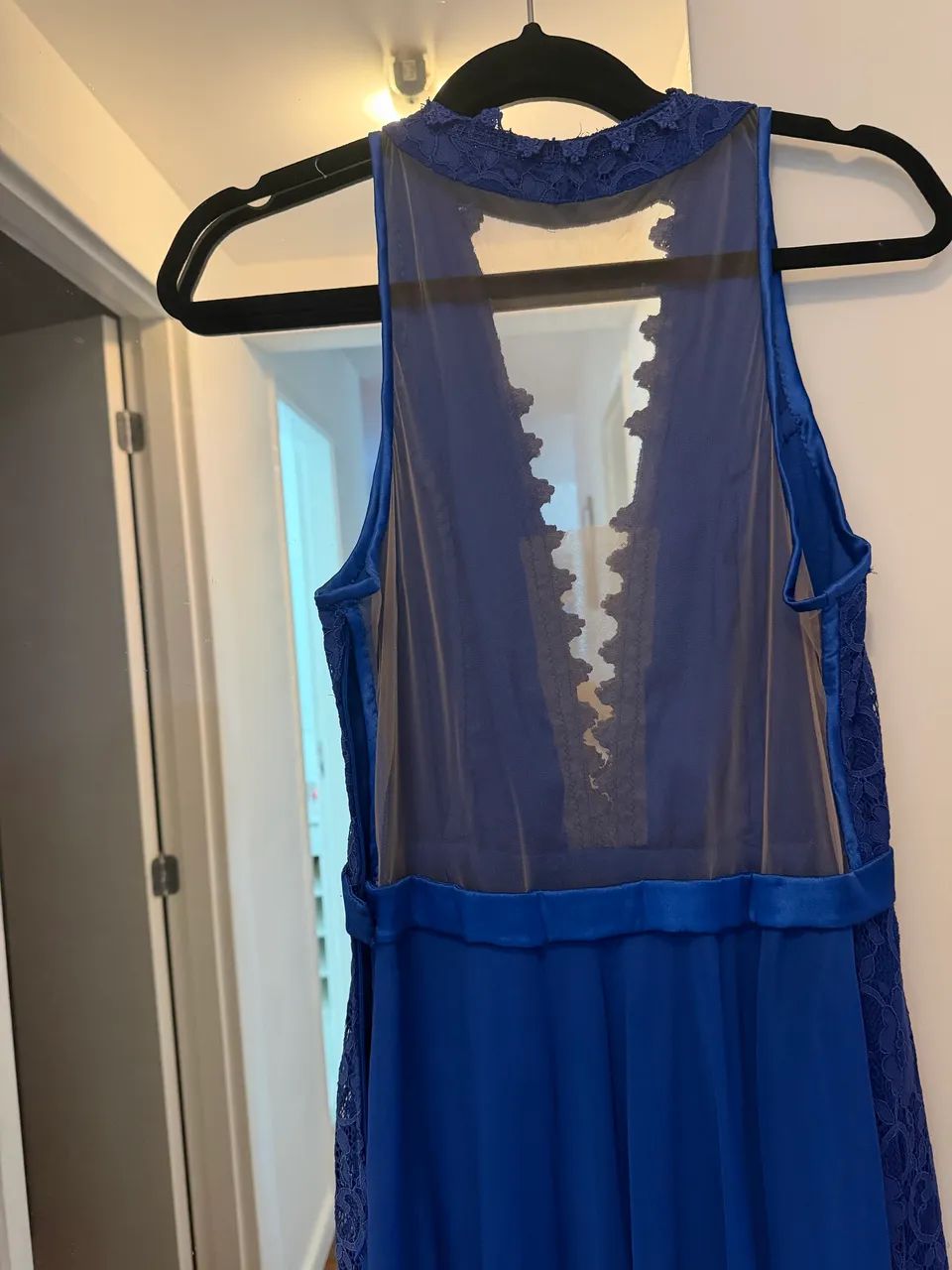Vestido de festa azul - renda/tule  - Foto 4