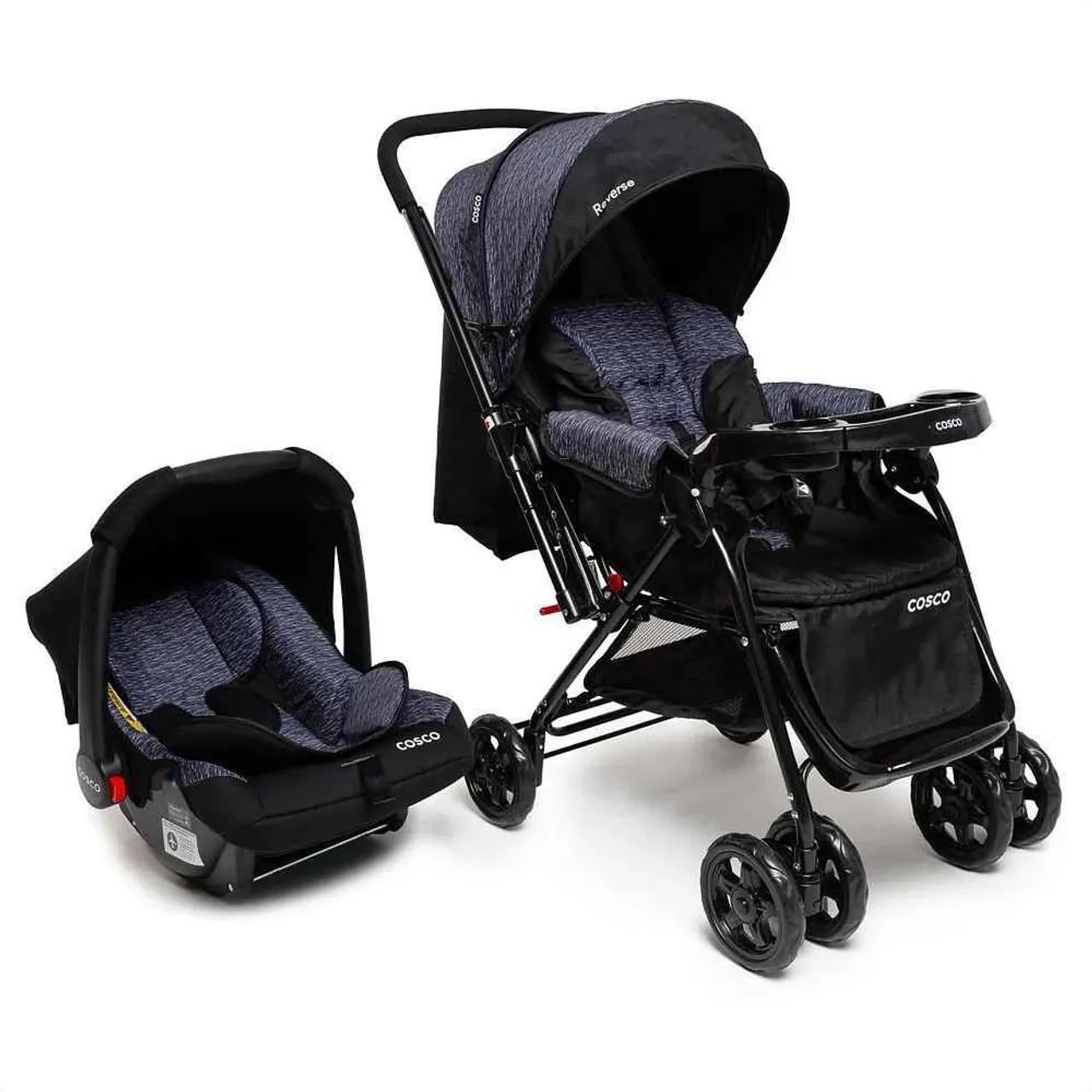 Carrinho de bebê + bebê conforto Cosco 