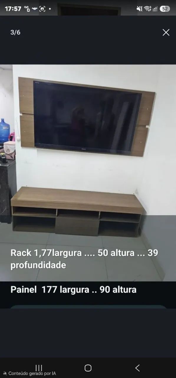 Rack com painel de TV  com nichos de parede .. Comeias - Foto 2