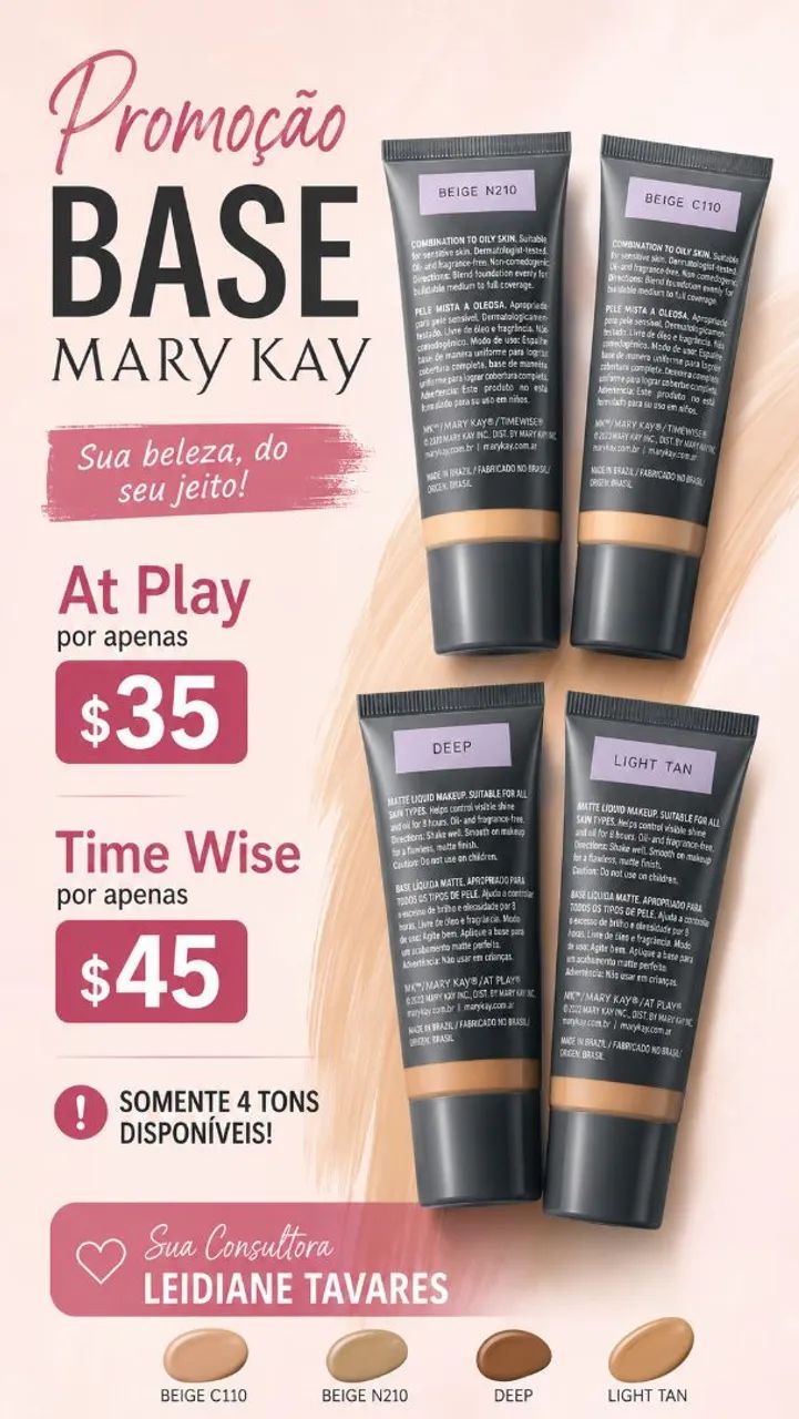Promoção Base mary kay