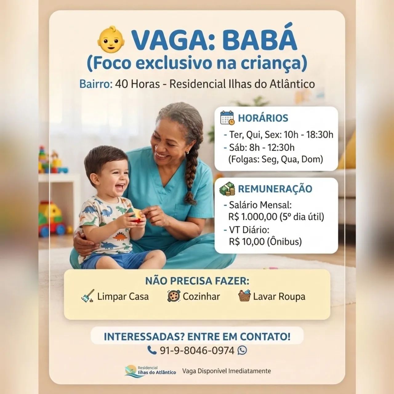 Vaga- Babá 