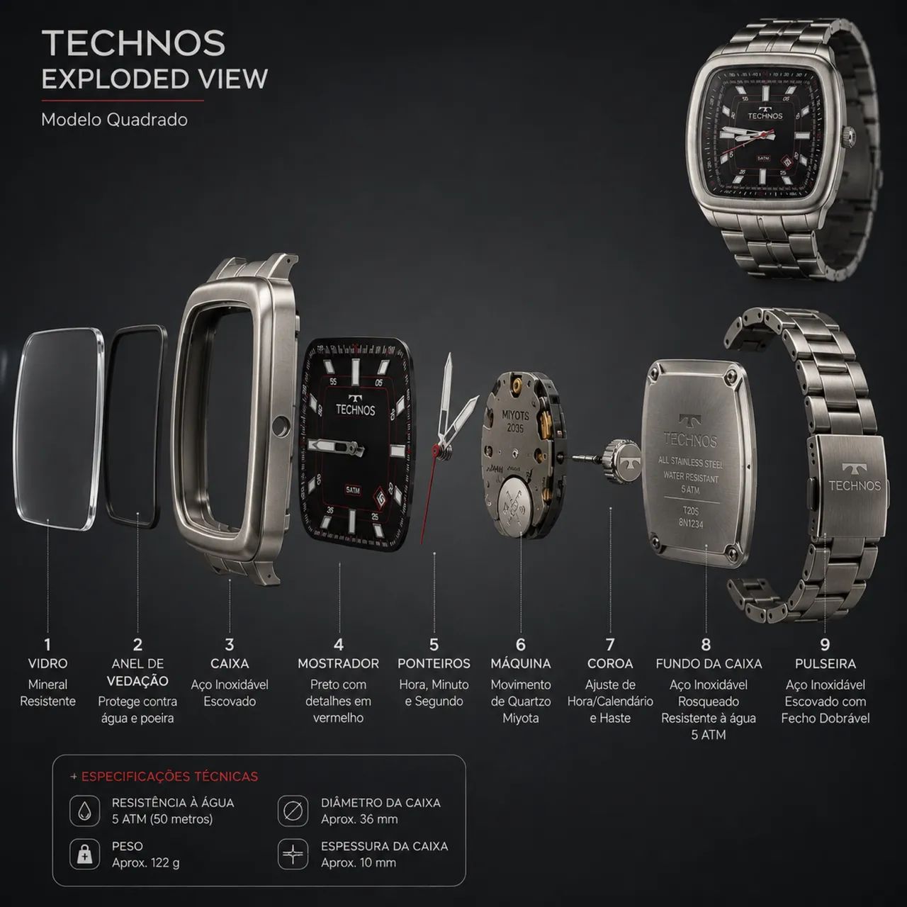 Relógio Technos Masculino - Foto 5