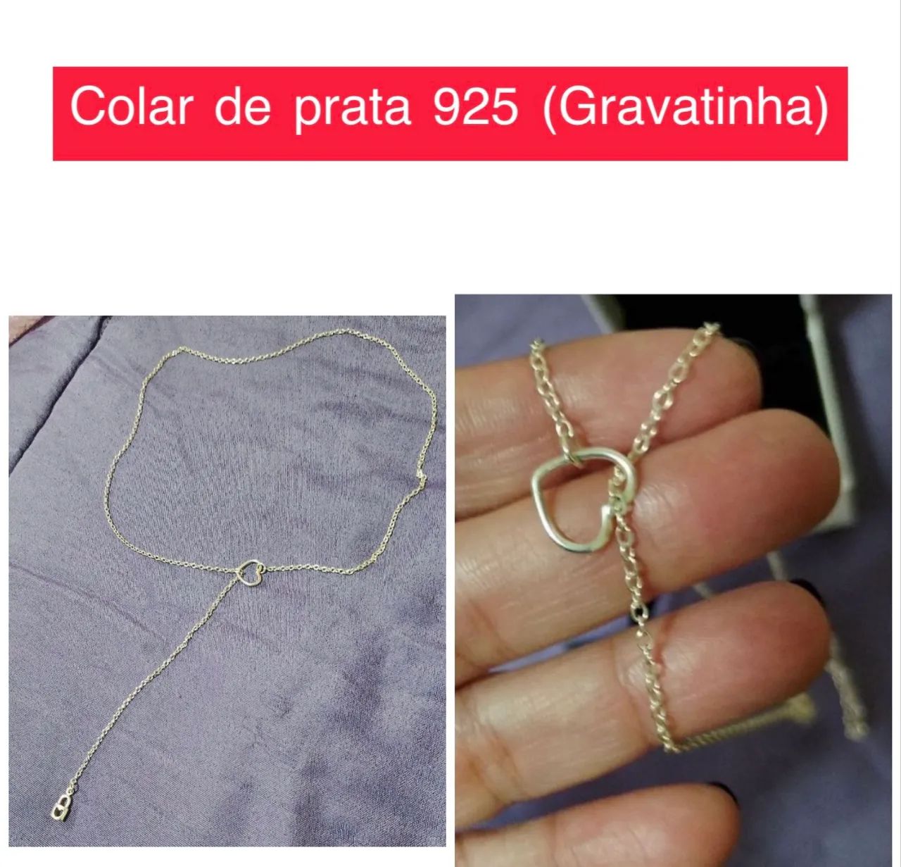 Colar de prata 925 gravatinha - Foto 3