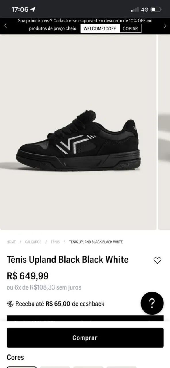 Tênis vans pulando Black white - Foto 5