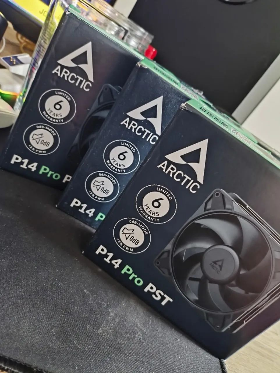 3X FAN ARCTIC P14 Pro PST PWM 140mm Preto - Foto 2