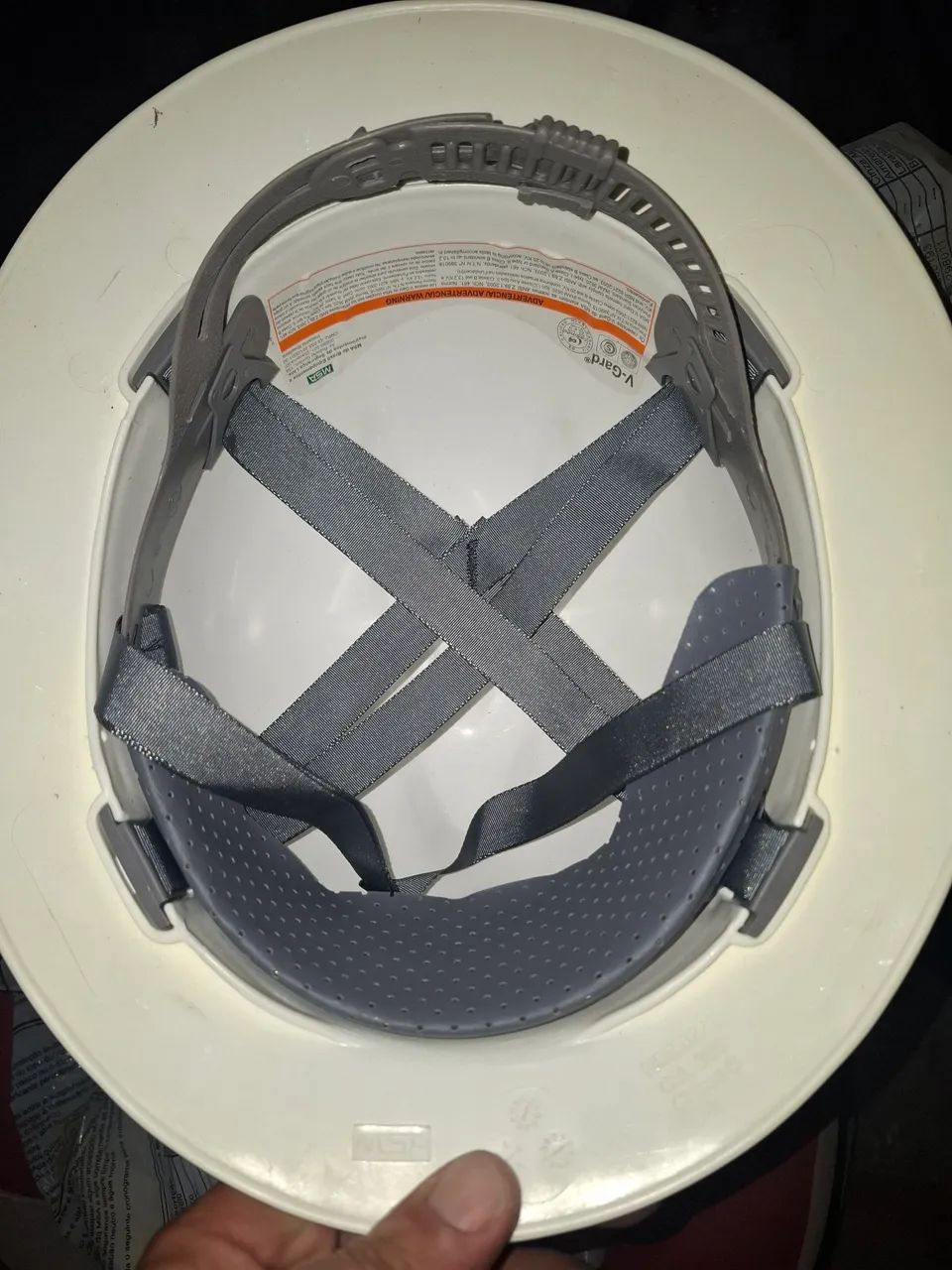 Capacete MSA Branco com Aba total completo  - Foto 2