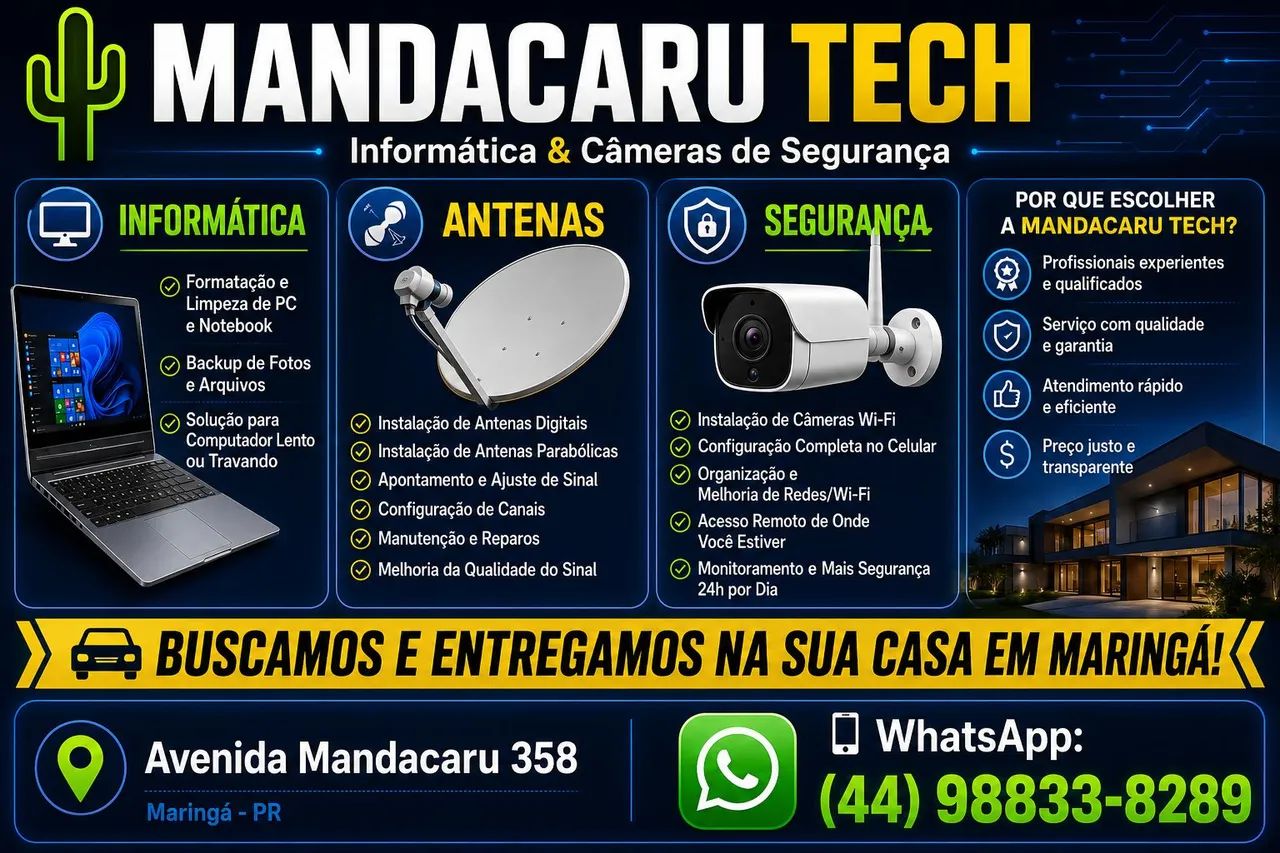Técnico de Informática e Instalação de Antenas / Câmeras
