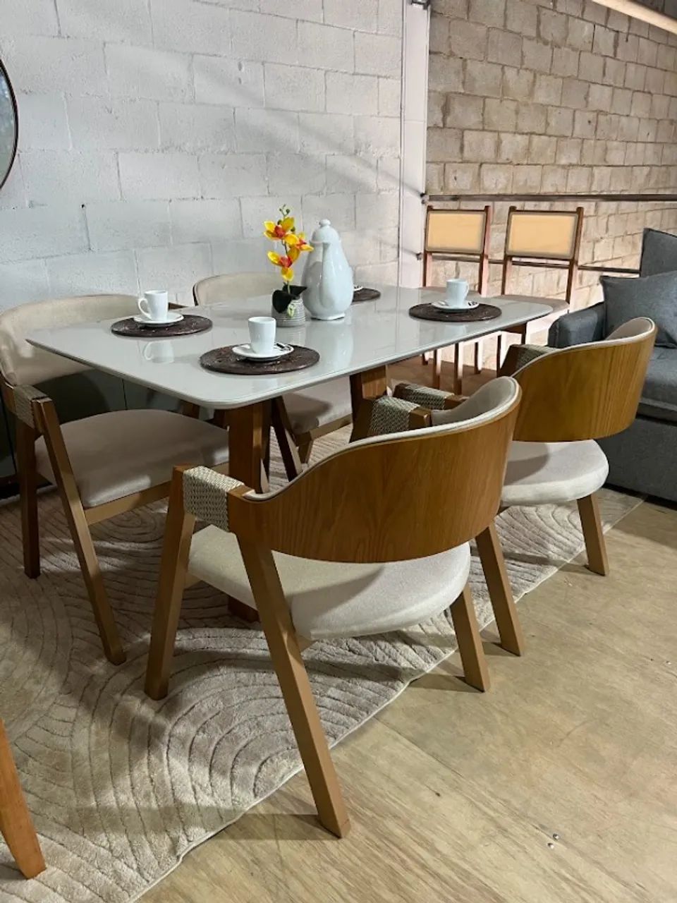 Mesa com 4 cadeiras 1,20cm modelo polotrona - Foto 3