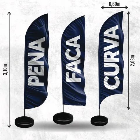 Wind Banner | BigFlag Mini Ultra KIT Completo | com Arte Grátis! - Foto 2
