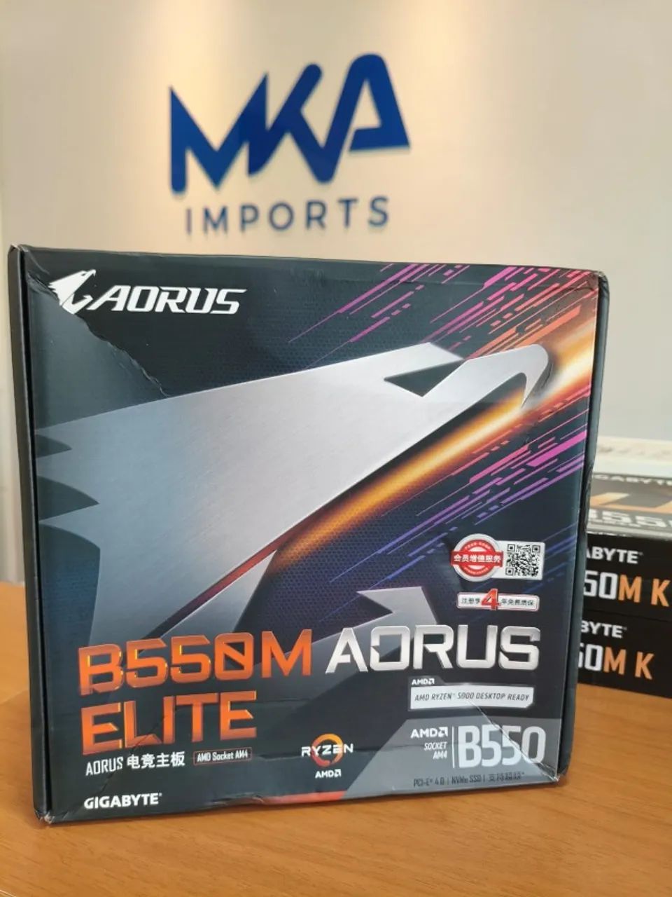 Placa Mãe Gamer Am4 Gigabyte B550m Aorus Elite 