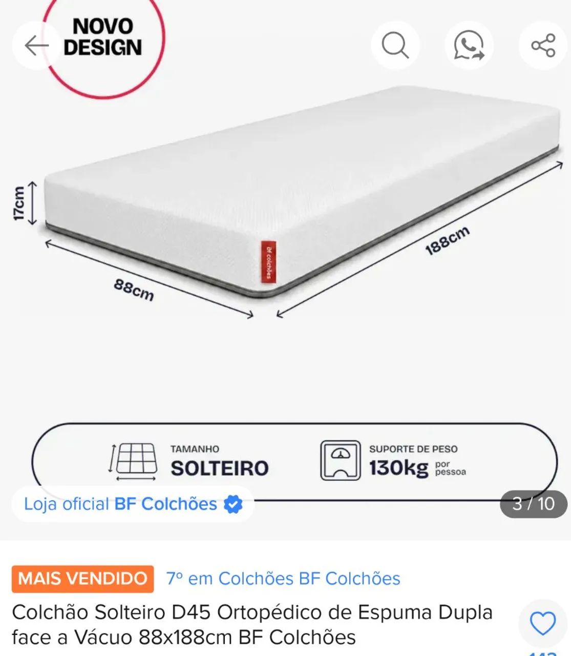 Vende-se Colchão Ortopédico  - Foto 2