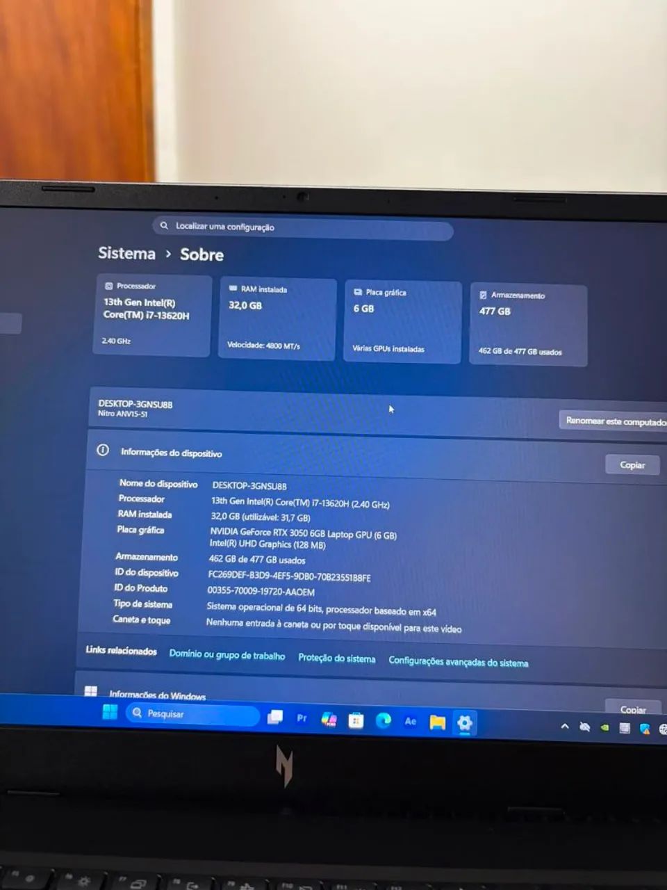 Notebook ACER NITRO V15