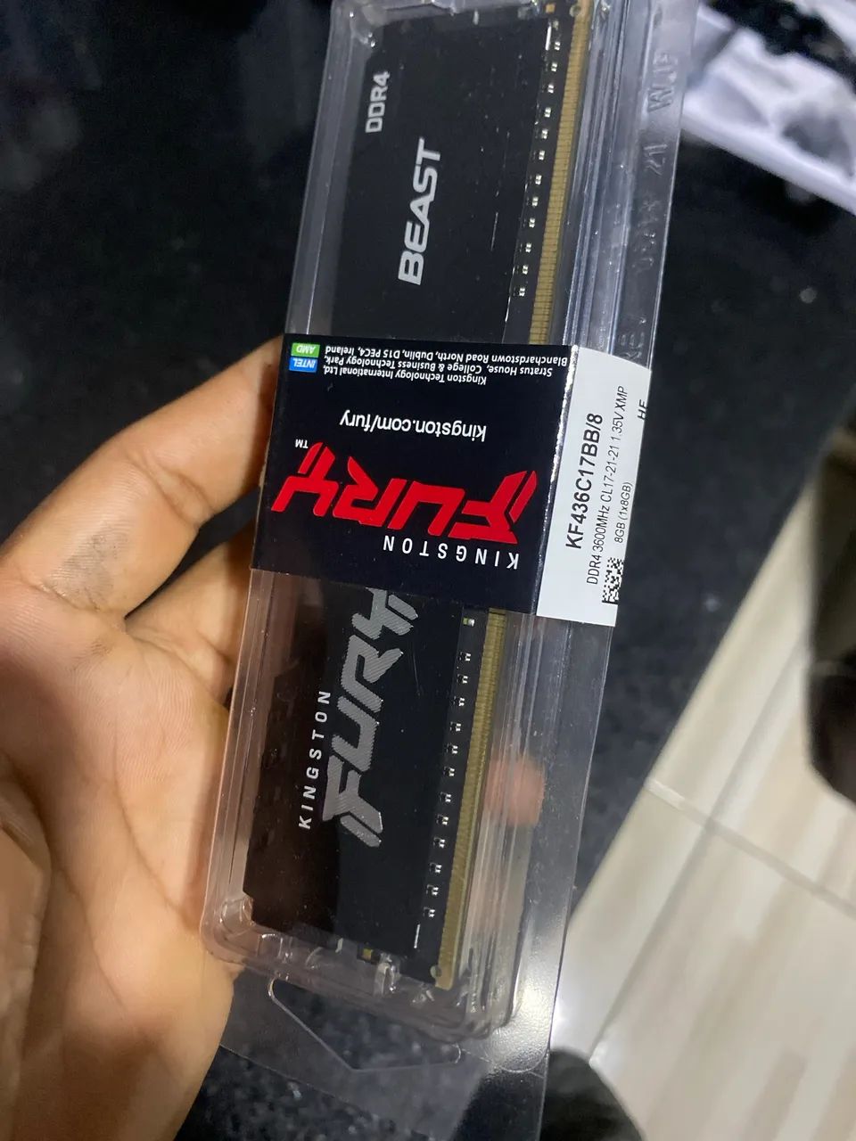Memória ram KINGSTON FURY original 2x8 3600hz - Foto 3