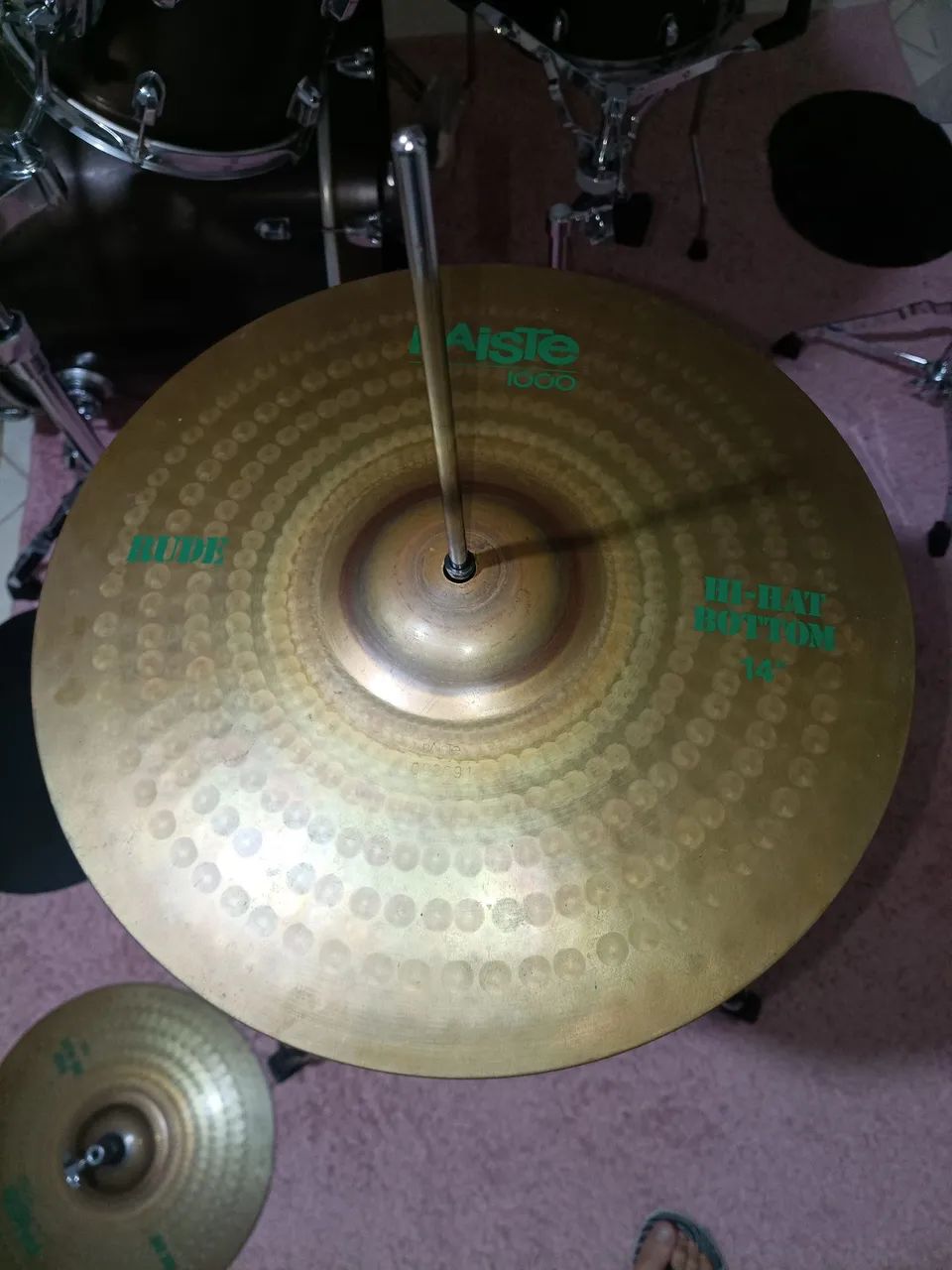 Pratos hi hat Paiste rude 1000 liga 2002 perfeitos - Foto 2