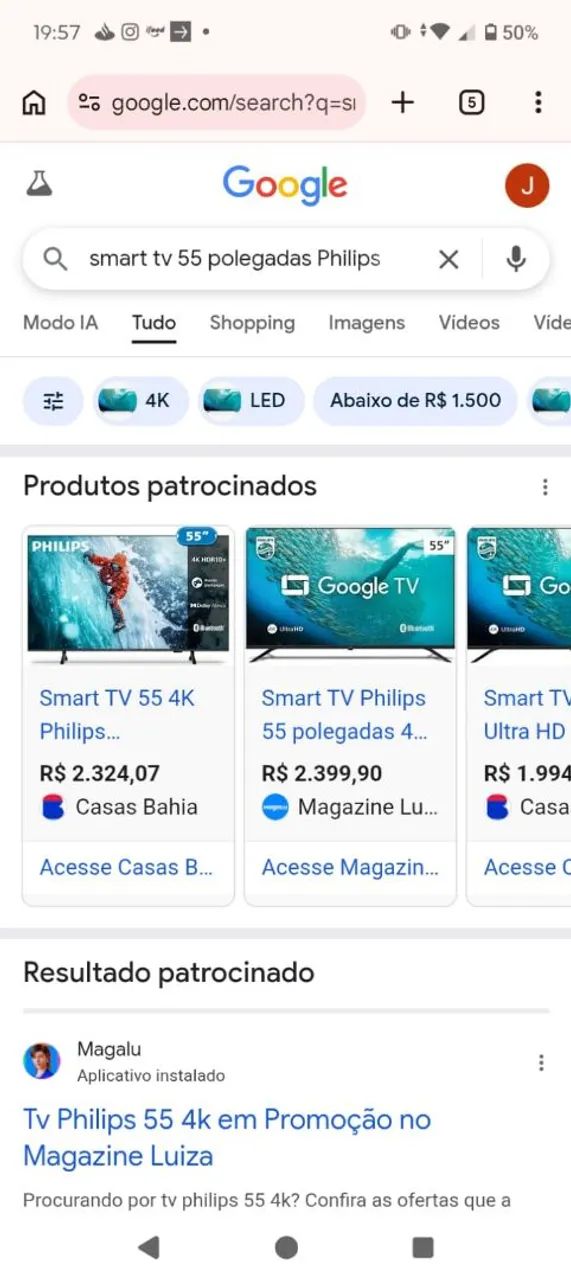Smart tv 55 Philips 55P402624909621350403