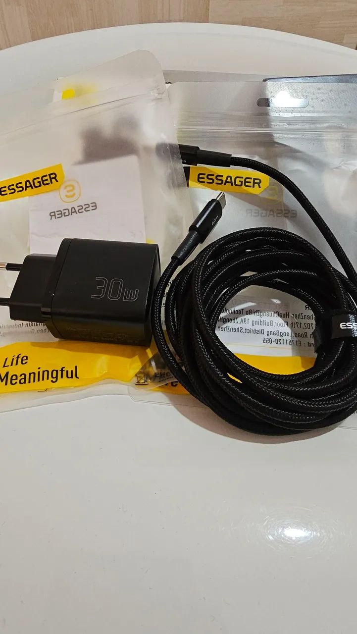 Carregador Essager 30w com cabo de e metros.  - Foto 3