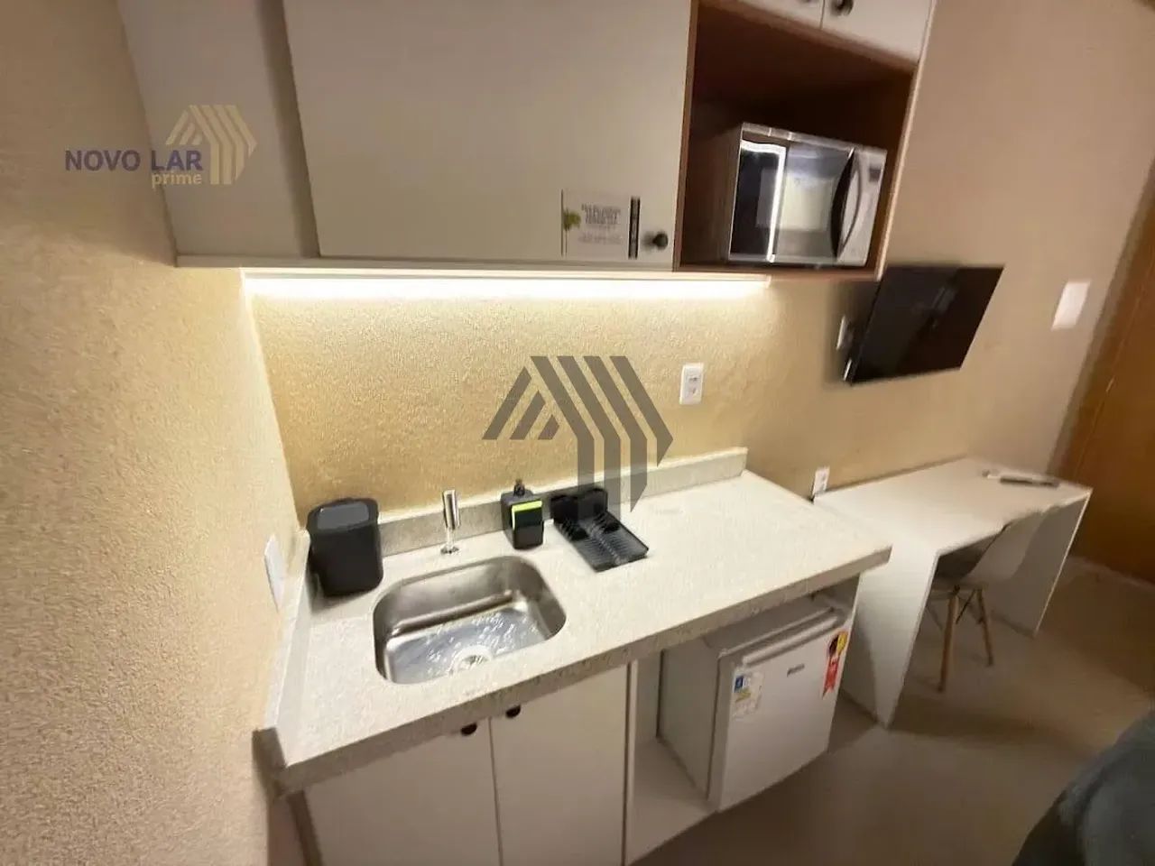 3441- Studio para locação com aproximadamente 20m², quarto com banheiro, mobiliado com exc - Foto 4