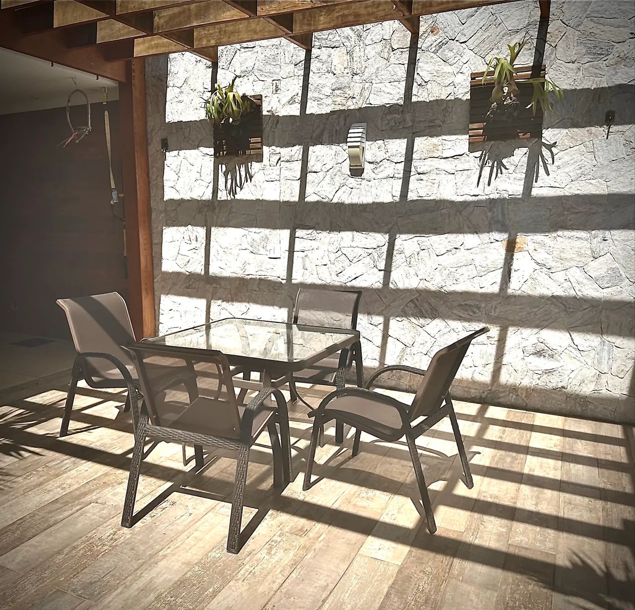 CONJUNTO MESA EXTERNA PISCINA PINTURA ELETROSTATICA 