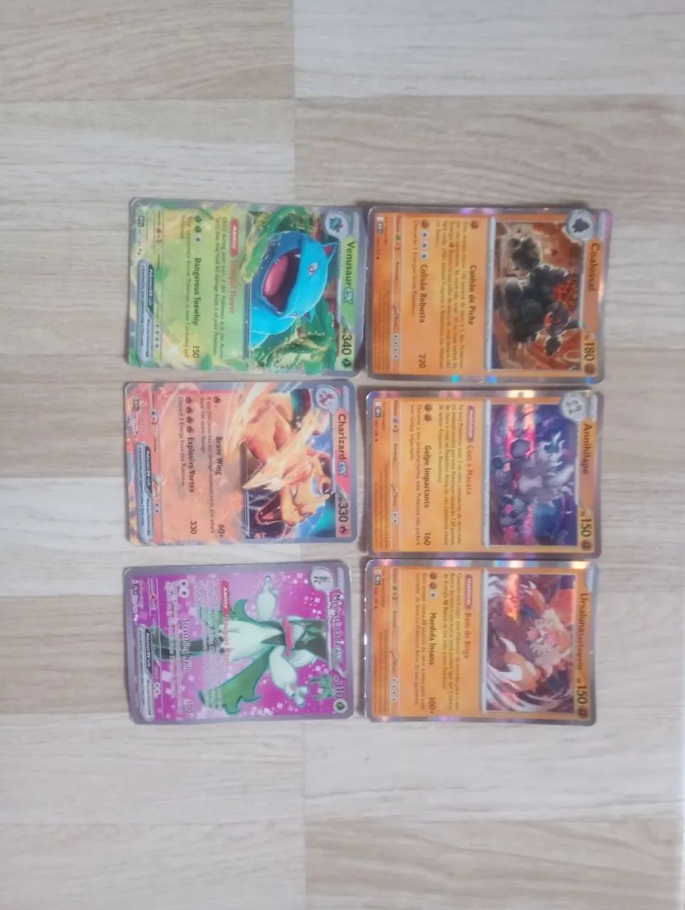 Vendo seis cartas de pokémon originais por