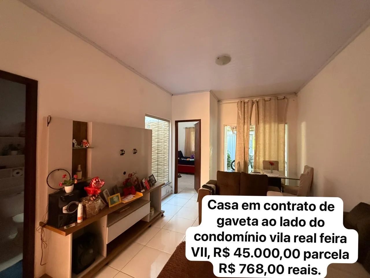 Casa no feira VII ao lado do condomínio  vila real contrato de gaveta - Foto 5