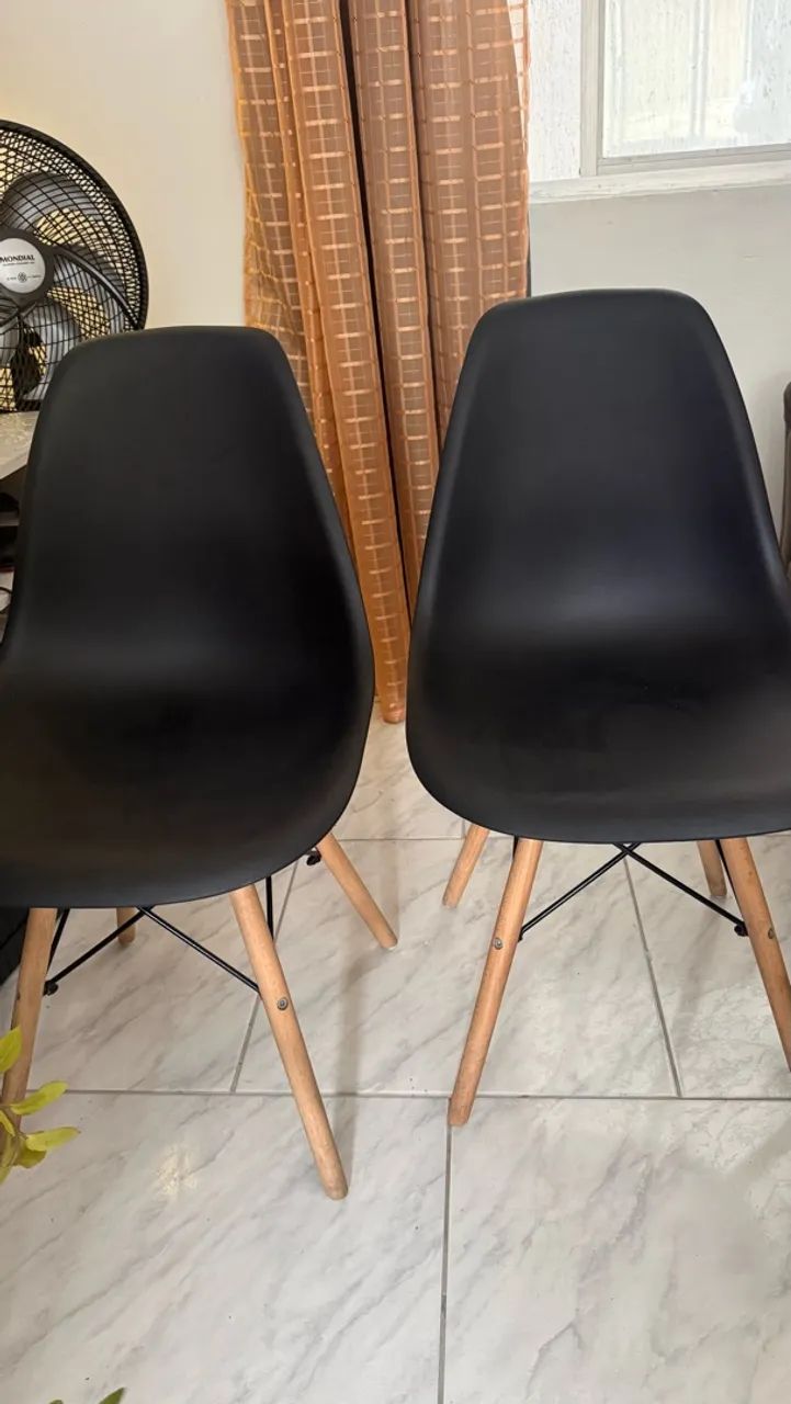 Par de cadeiras eames eiffel - preto - Foto 2