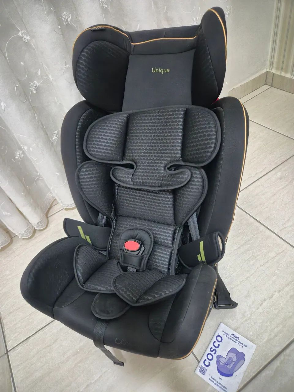 Cadeira Unique 0 a 36kg Cosco para Carro - Preto Ouro