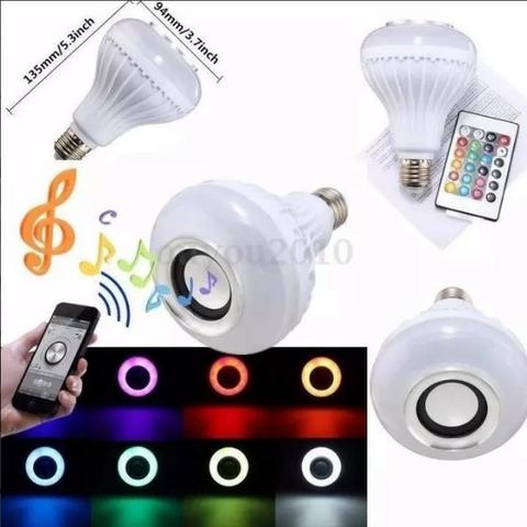 Lâmpada Led 12w Music Rgb Caixa De Som Bluetooth Celular - Foto 3