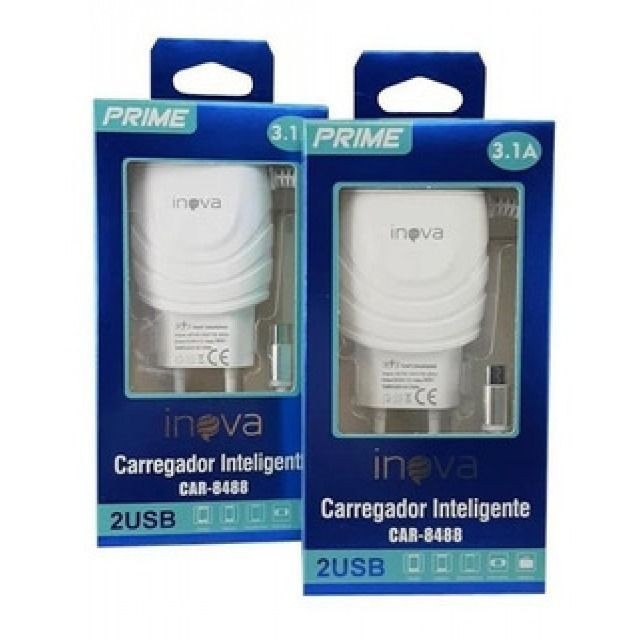 Carregador inova - 3.1a - 2 usb - inova - car-8488