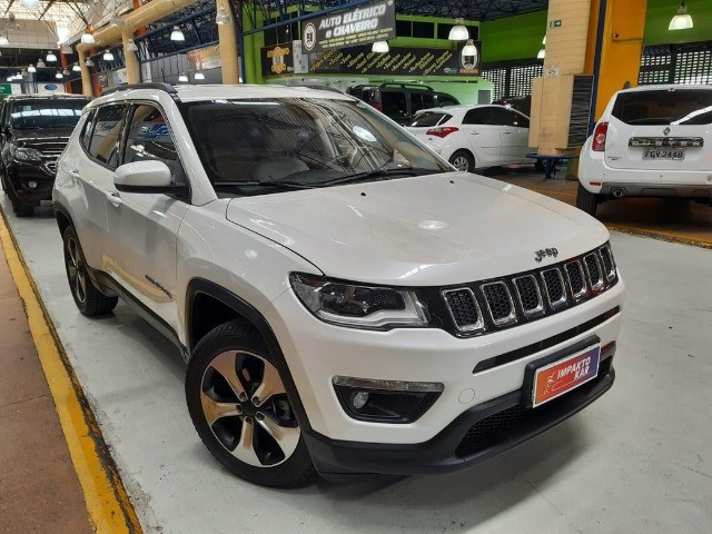 JEEP COMPASS LONGITUDE 2.0 FLEX INTERIOR MARFIM IMPECÁVEL!