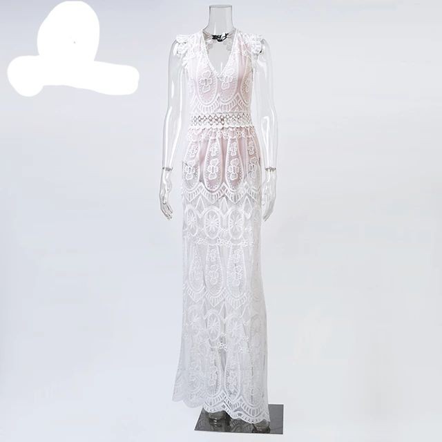 Vestido longo renda guipir  - Foto 2