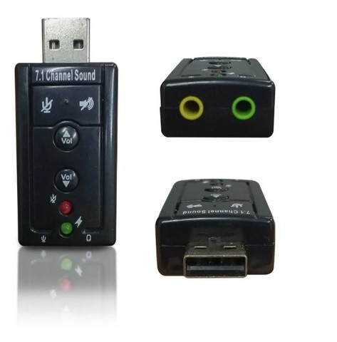 Adaptador Placa De Som Usb 7.1 Para Saída P2 Fone Microfone - Foto 2