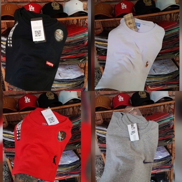 Camisetas Masculinas Básicas 5 Por 120$ / Temos Bonés e Camisetas  Atacado e Varejo - Foto 3