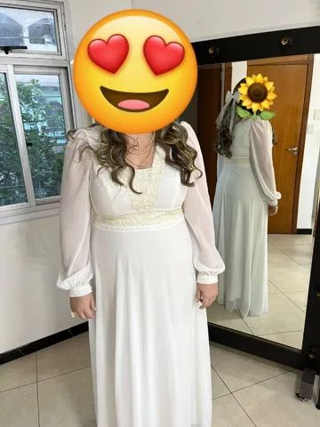 Vestido Noiva Off white GG - veste 48