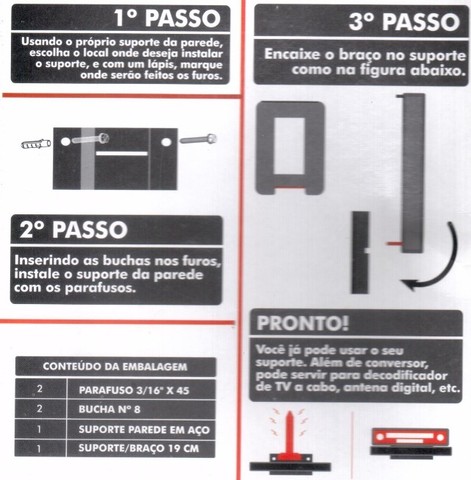 Suporte Conversor Digital Est 2227 - Foto 5