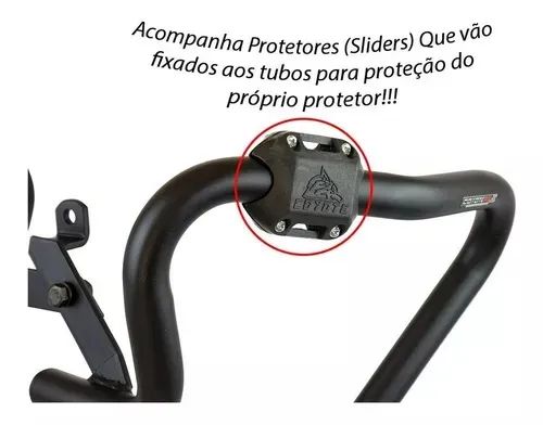 Protetor De Motor E Carenagem Cbx 250 Twister Com Pedaleira