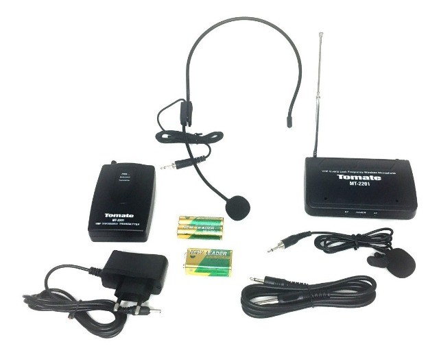 Kit Microfone Vhf Sem Fio Auricular Cabeça Headset Lapela - Foto 3