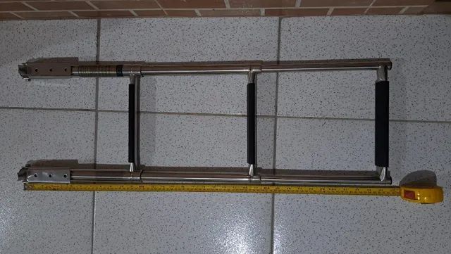 Escada em aço inox 316 de 3 degraus com antiderrapante - Foto 3