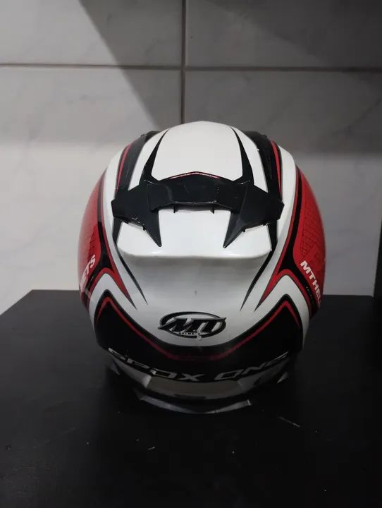 Capacete MT Spok One Vermelho - Foto 4